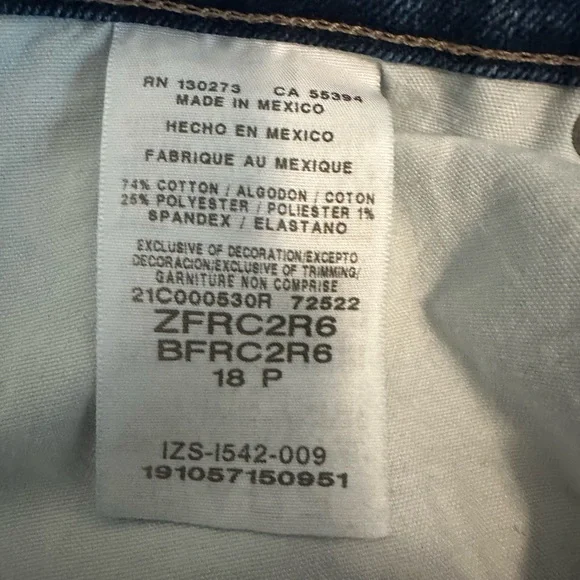 Riders, By Lee, Women's Straight Leg Blue Jeans. 18P. Indigo Blue. New With Tags - Picture 8 of 10